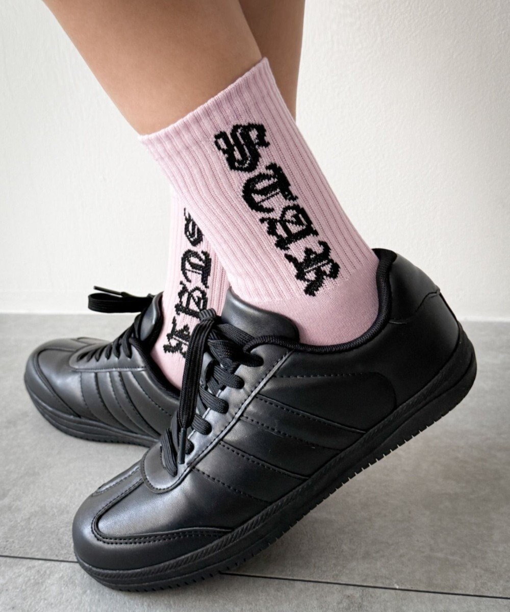 WEGO オールドイングリッシュロゴリブソックス 