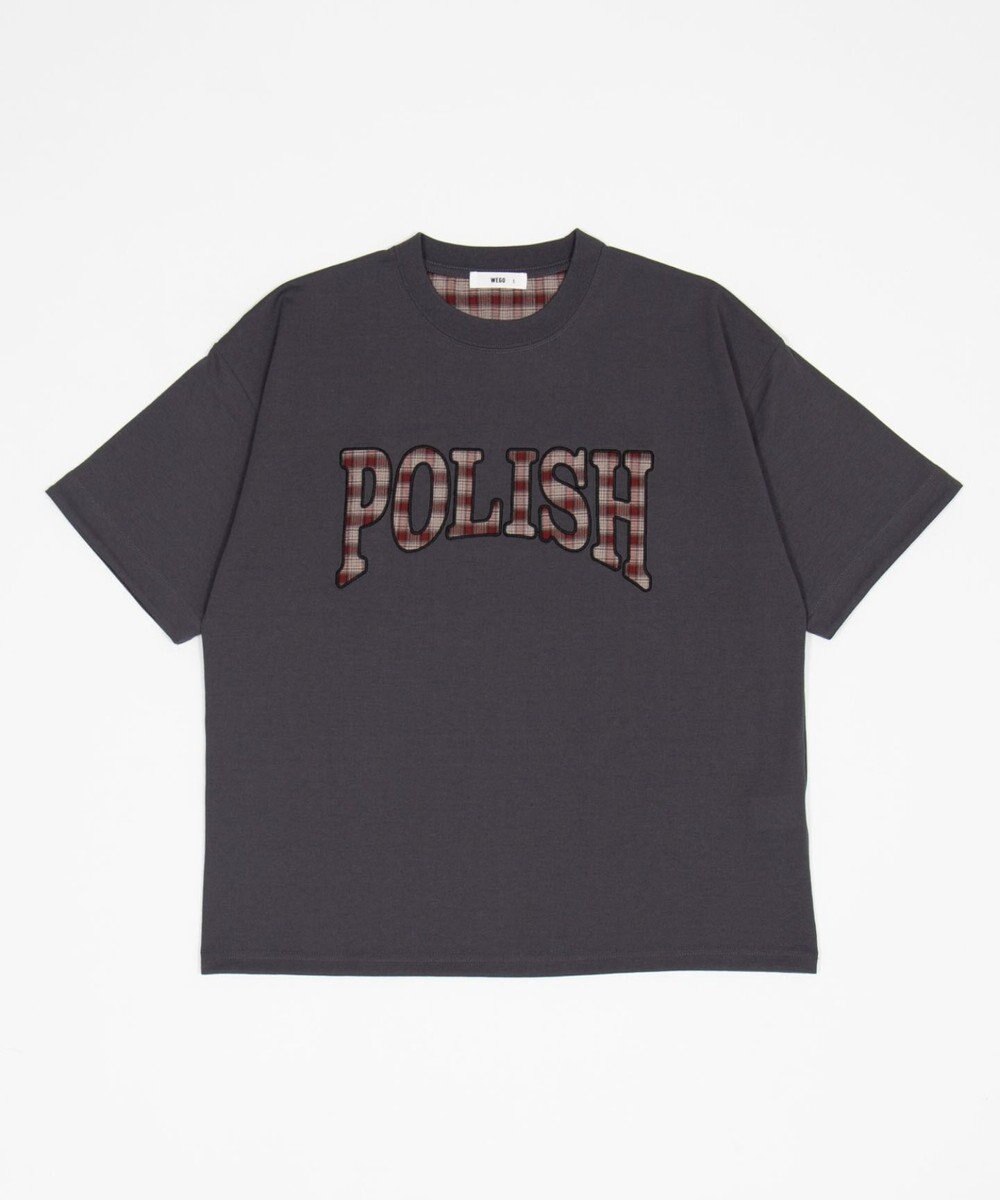 WEGO 【ユニセックス着用ITEM】チェックディテールロゴT（SS） 