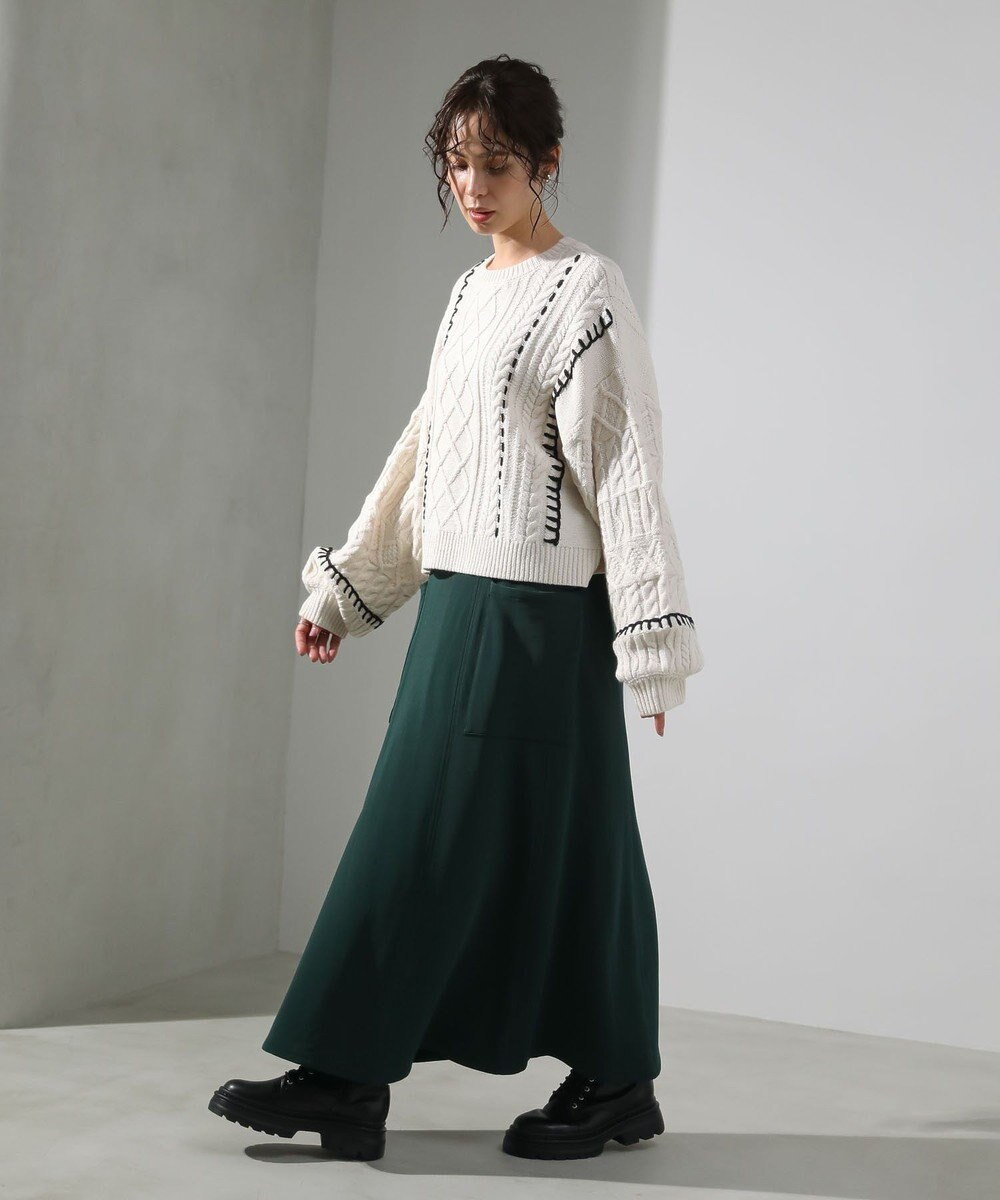 Green Parks ・ＥＬＥＮＣＡＲＥ　ＤＵＥ　ハンドステッチケーブルニッ 