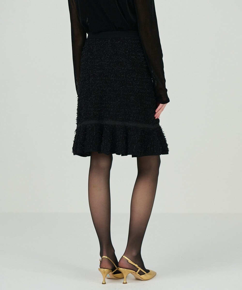 GRACE CONTINENTAL ツイードフレアニットスカート 