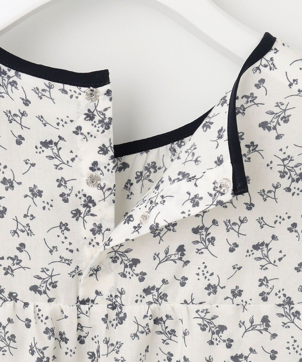 J.PRESS LADIES 【洗える】 スパンローンフラワー ボリュームスリーブ ブラウス 