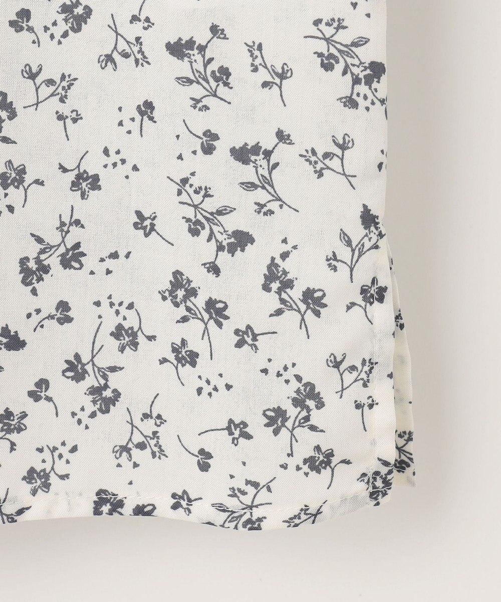 J.PRESS LADIES L 【洗える】 スパンローンフラワー ボリュームスリーブ ブラウス 