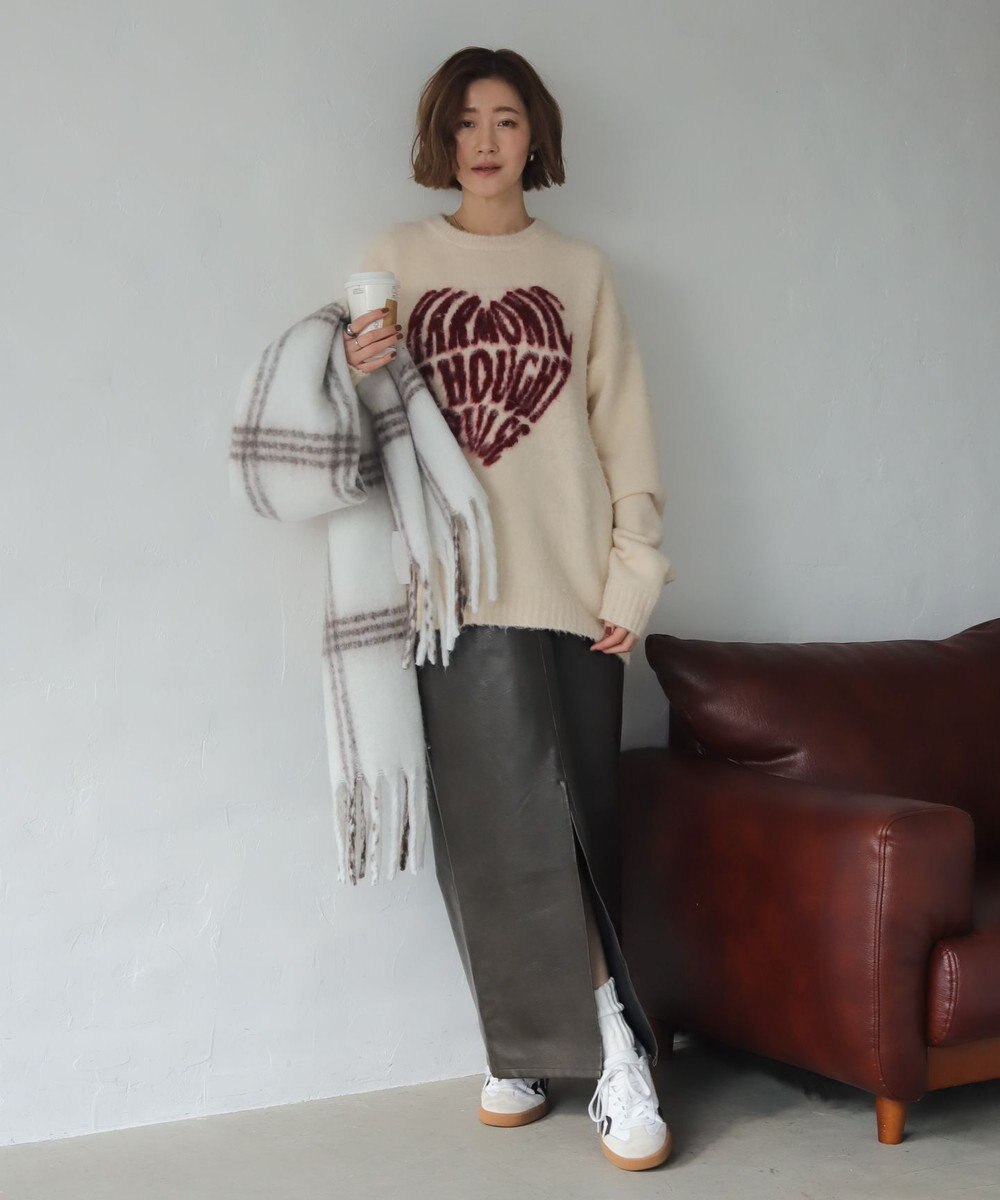 WEGO 【ユニセックス着用ITEM/MLサイズ展開/25年秋冬新作】ファジーグラフィックプルオーバー 