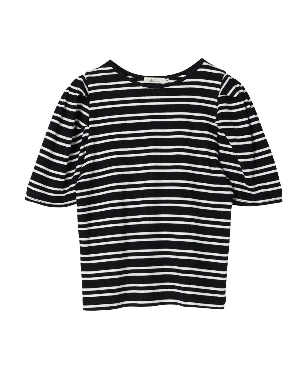 earth music&ecology パワーショルダーリブプルオーバー 