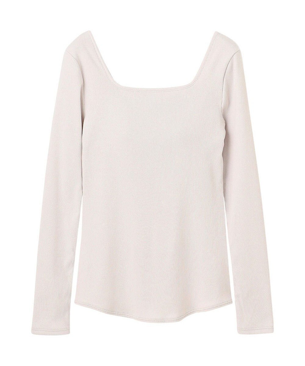 ICB 【洗える】【OUR WACOAL コラボ】カップイン スクエアネックロングTシャツ 