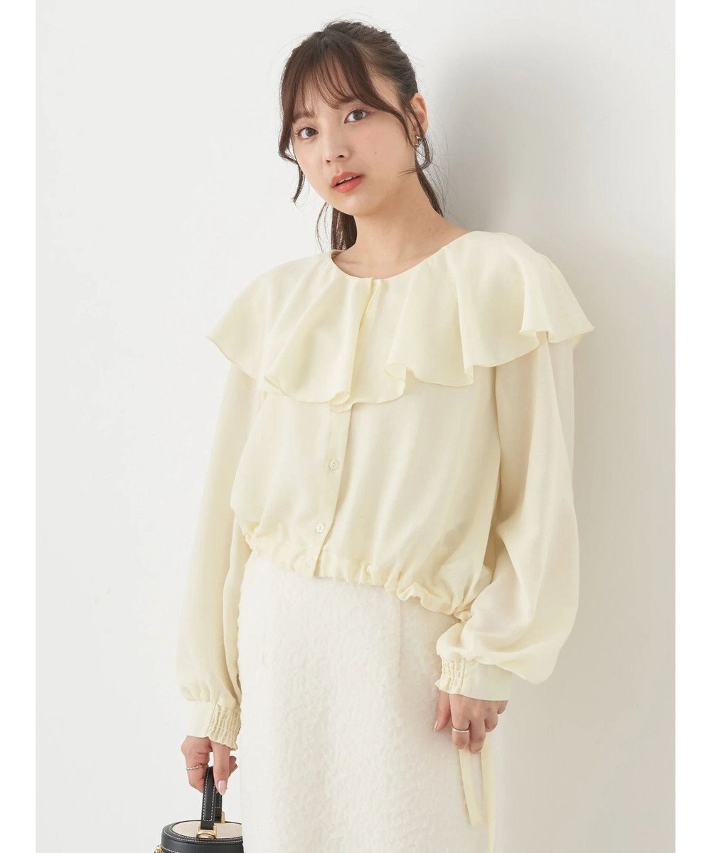 earth music&ecology ラッフルシアードロストブラウス 