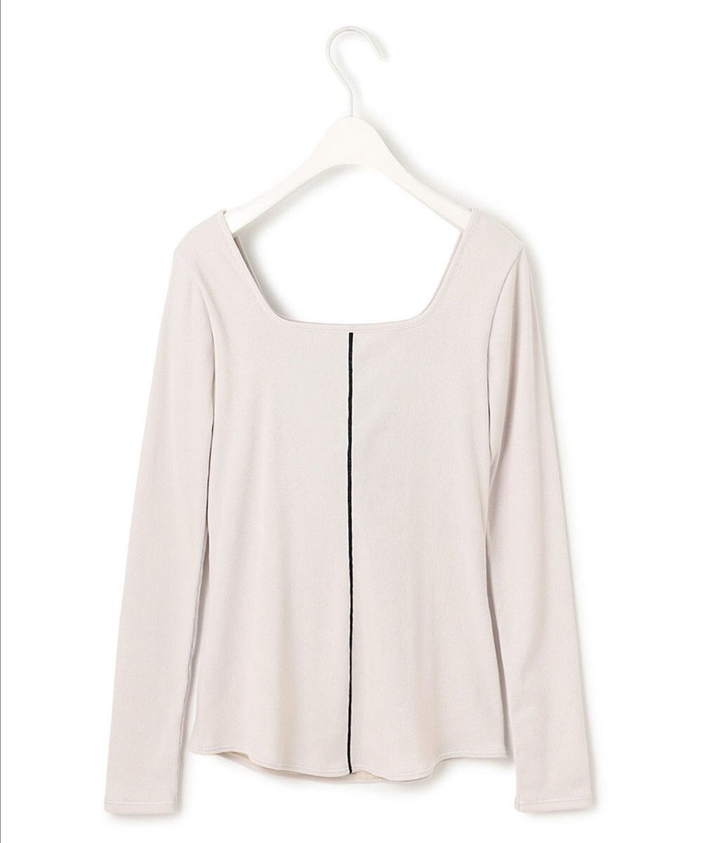 ICB 【洗える】【OUR WACOAL コラボ】カップイン スクエアネックロングTシャツ 