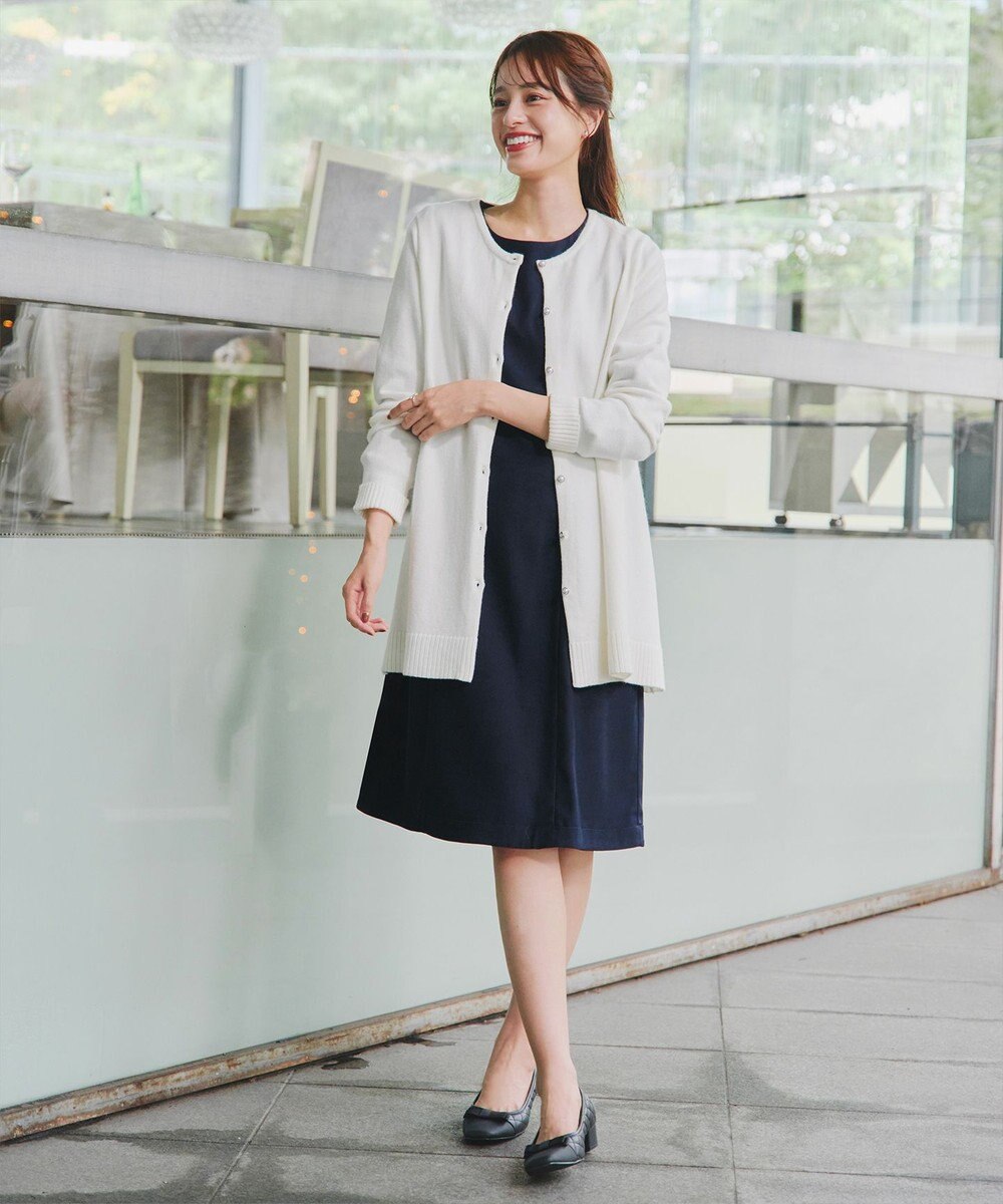 Tiaclasse 【洗える】チェックコンビエンパイアワンピース 