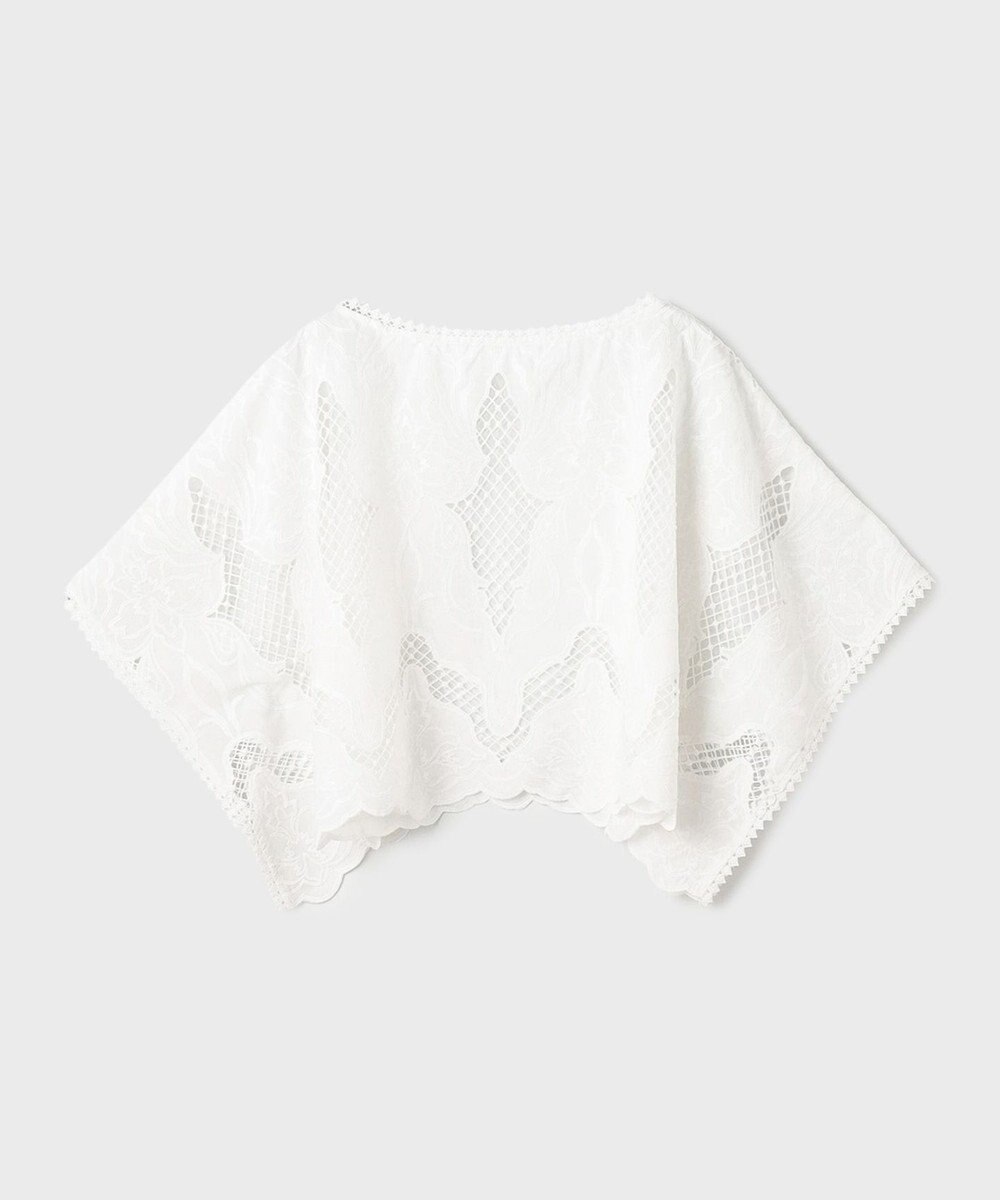 GRACE CONTINENTAL 刺繍ポンチョトップ 