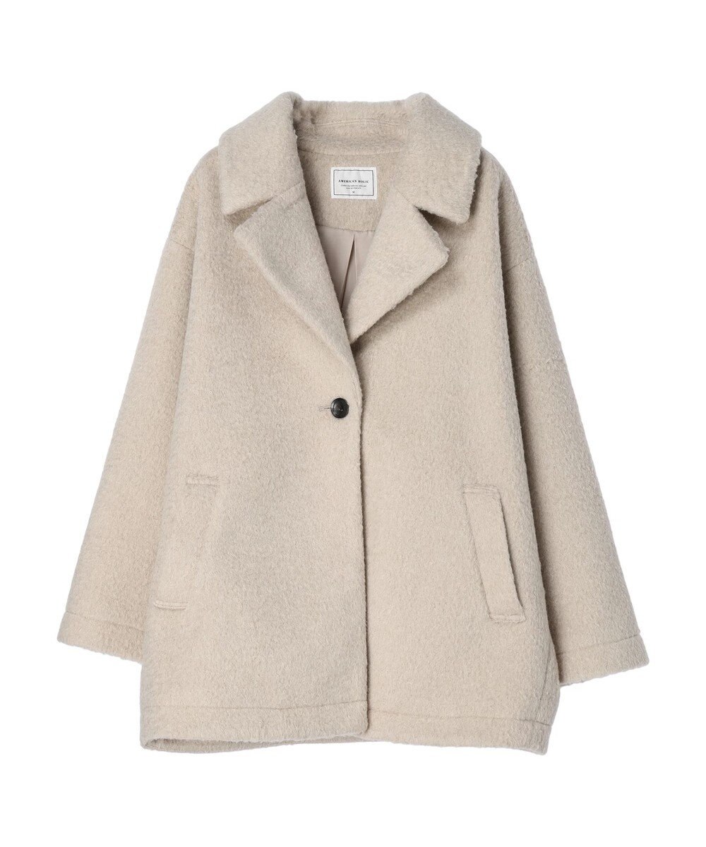 AMERICAN HOLIC シャギーコクーンミディコート 