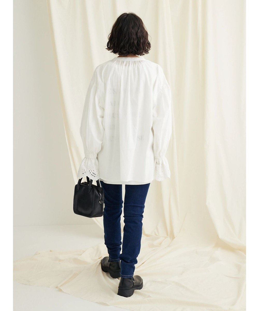 CRAFT STANDARD BOUTIQUE スカラレース袖ブラウス 