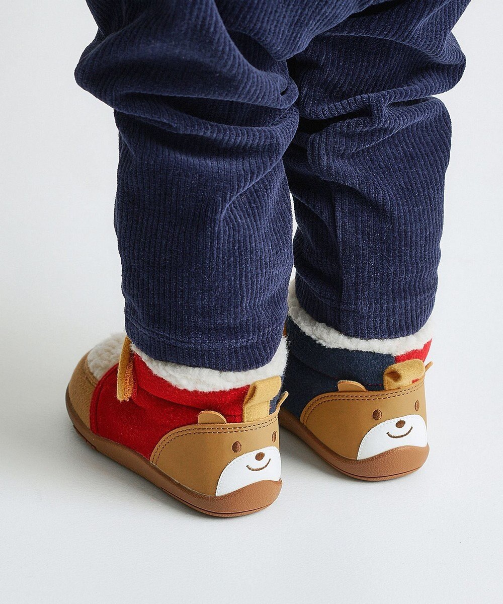 MIKI HOUSE HOT BISCUITS 【14-16cm】 かかと顔ドン あったかボア付き セカンドシューズ 