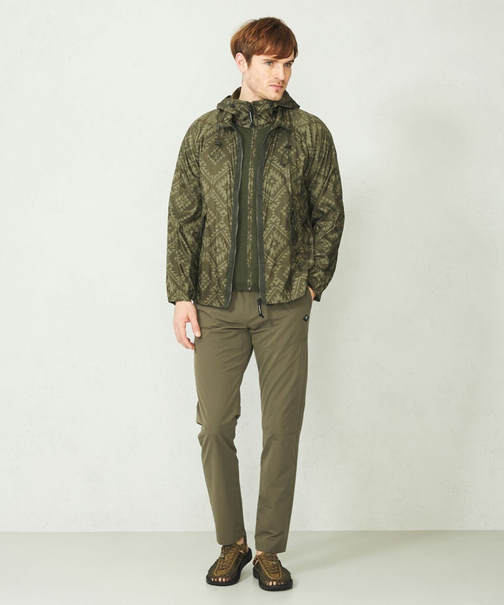 JOSEPH ABBOUD MOUNTAIN 【UNISEX】ポケッタブル ネイティブモチーフリップブルゾン 