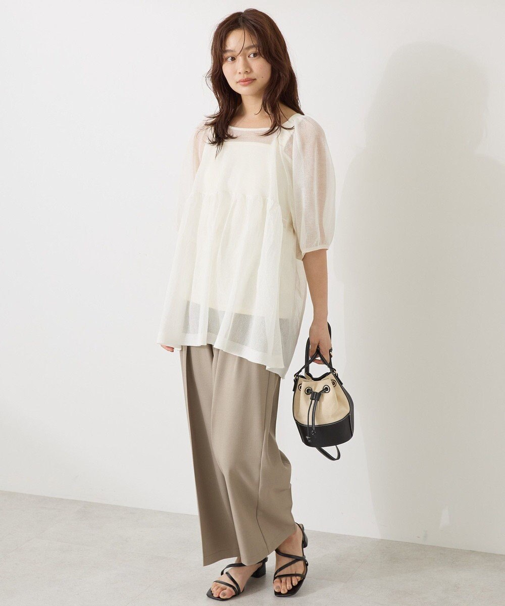 AMERICAN HOLIC シアーパフスリーブニットプルオーバー 