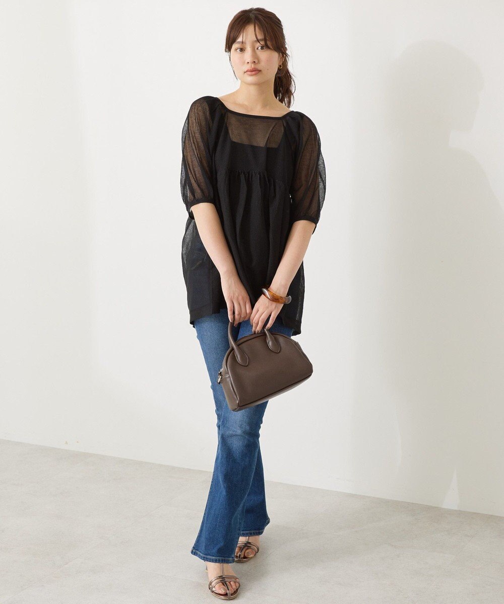 AMERICAN HOLIC シアーパフスリーブニットプルオーバー 