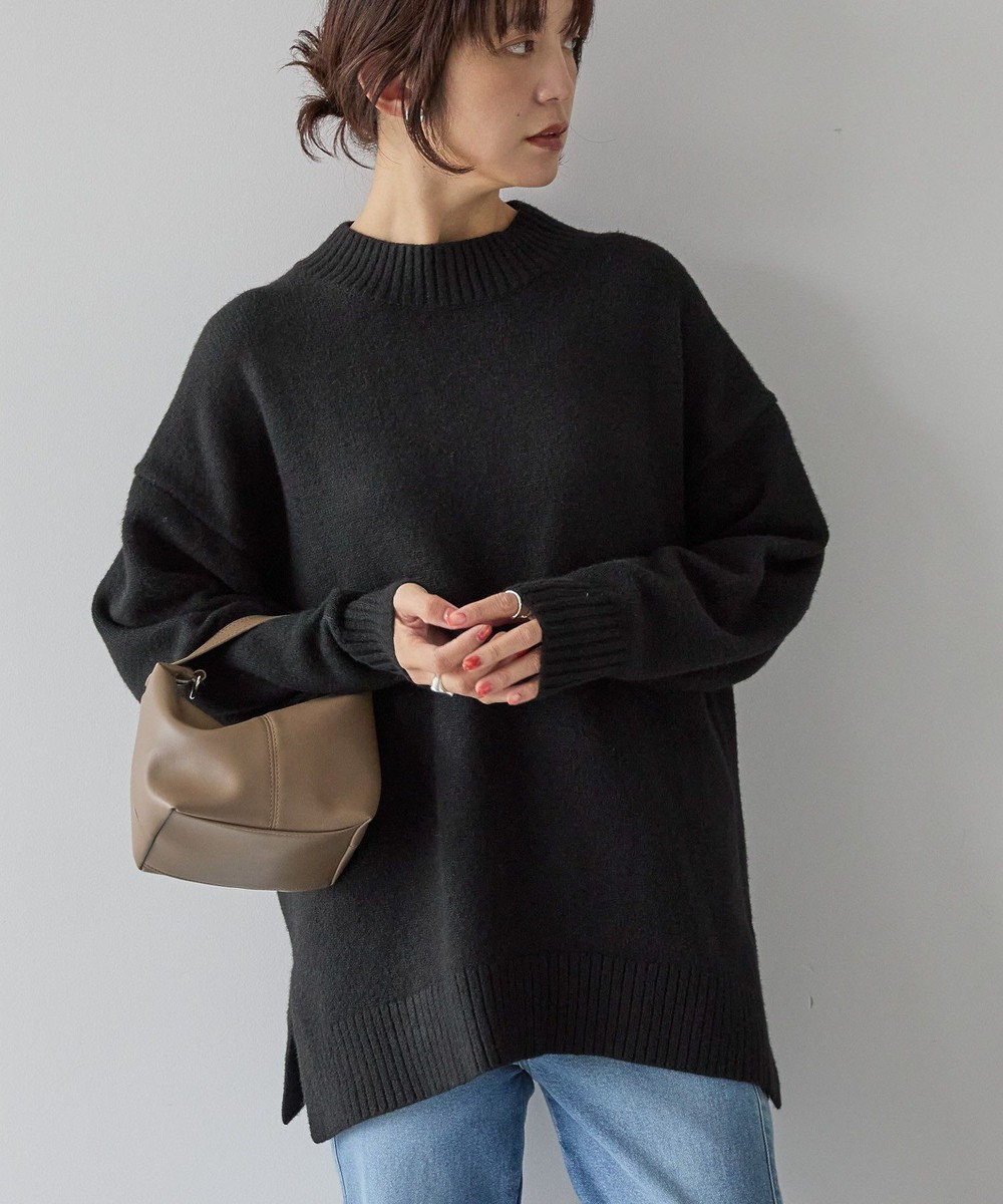 AMERICAN HOLIC サイドスリットハイネックニットプルオーバー 