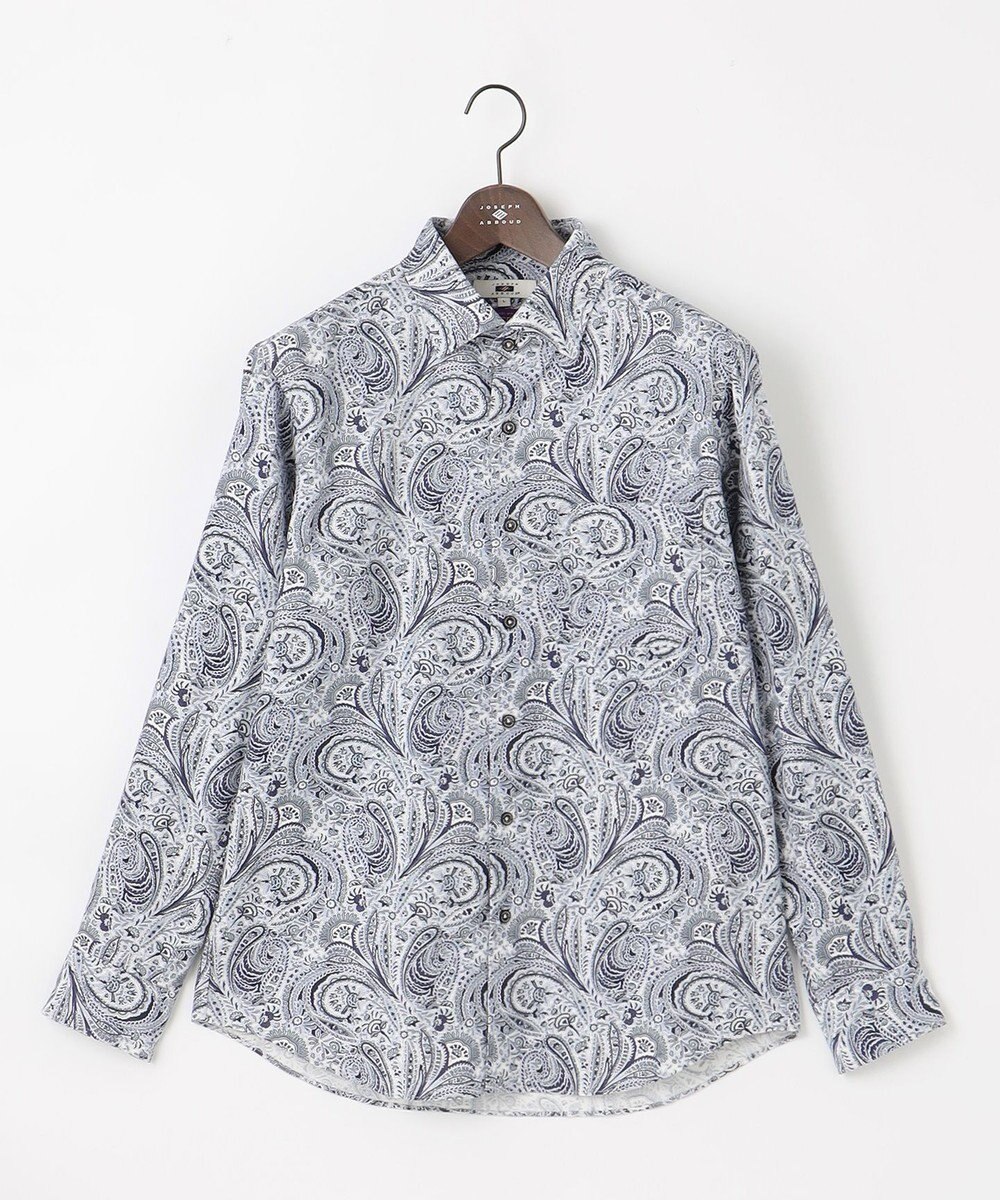 JOSEPH ABBOUD 【LIBERTY・綿100％】リバティペイズリープリントコーデュロイ シャツ 