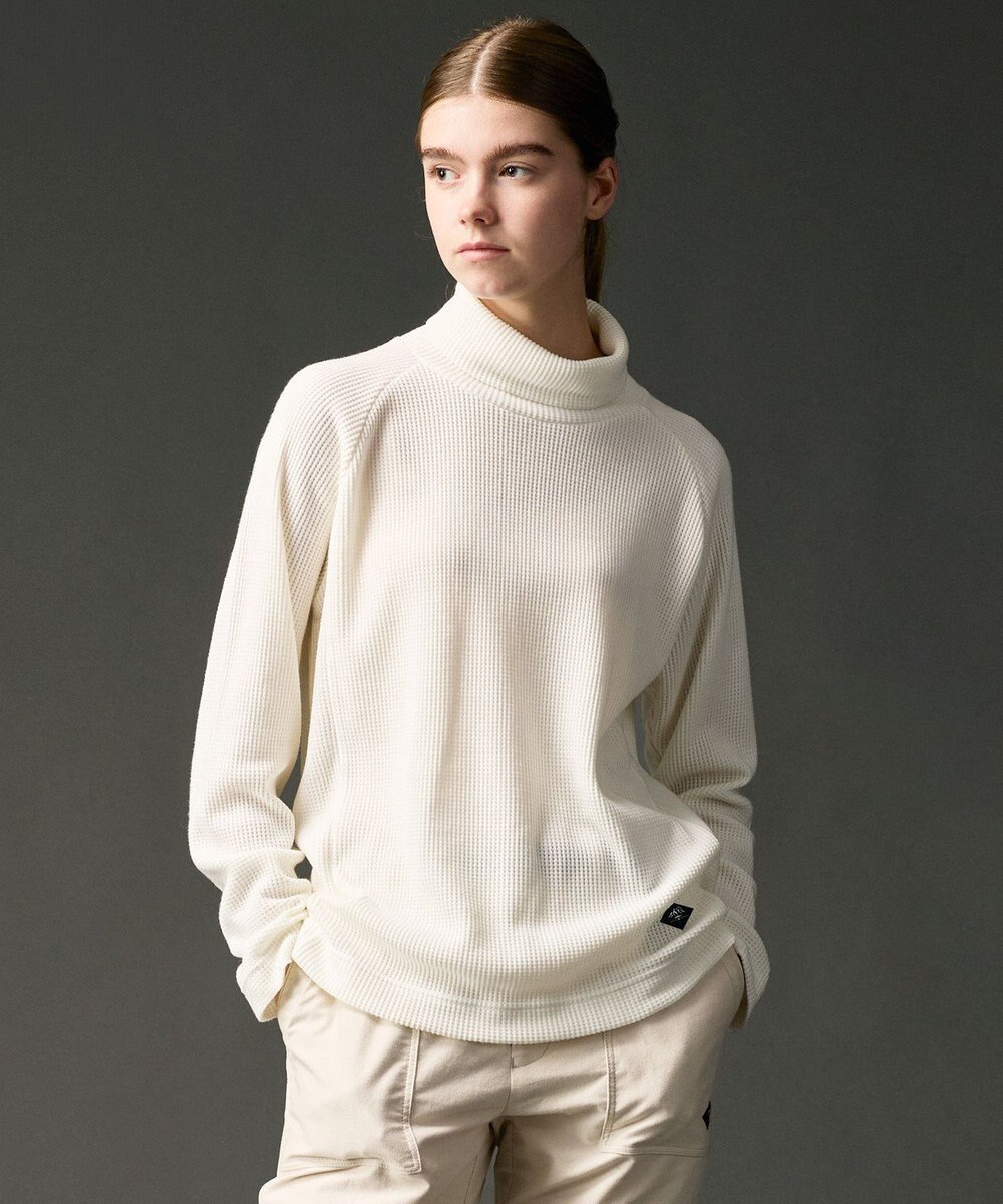 JOSEPH ABBOUD MOUNTAIN 【日本製/ソフト】ソフトウォームワッフル タートルネック Tシャツ 