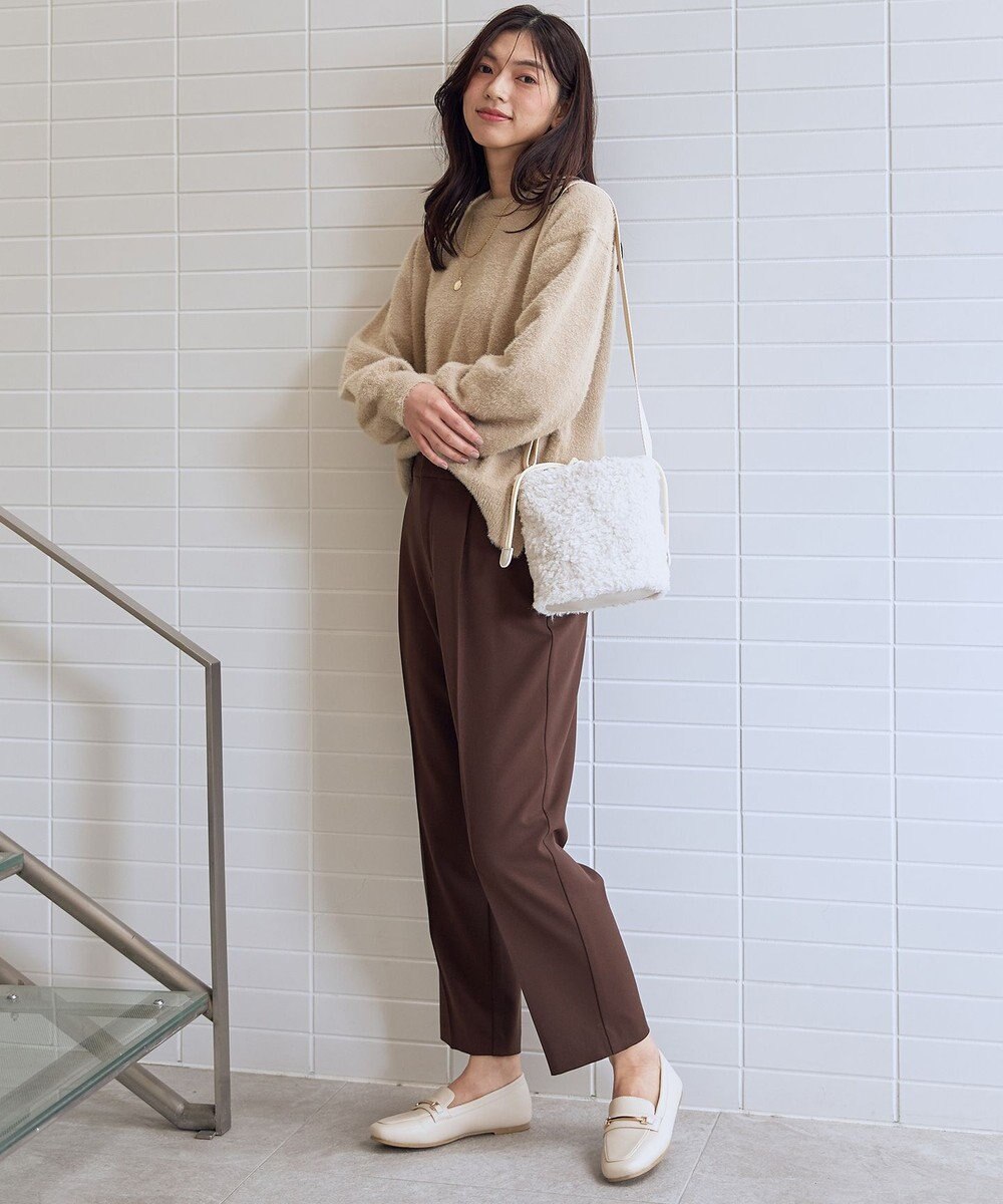 ANY L 【裏起毛/ウエストゴム】ウォームテーパードパンツ 