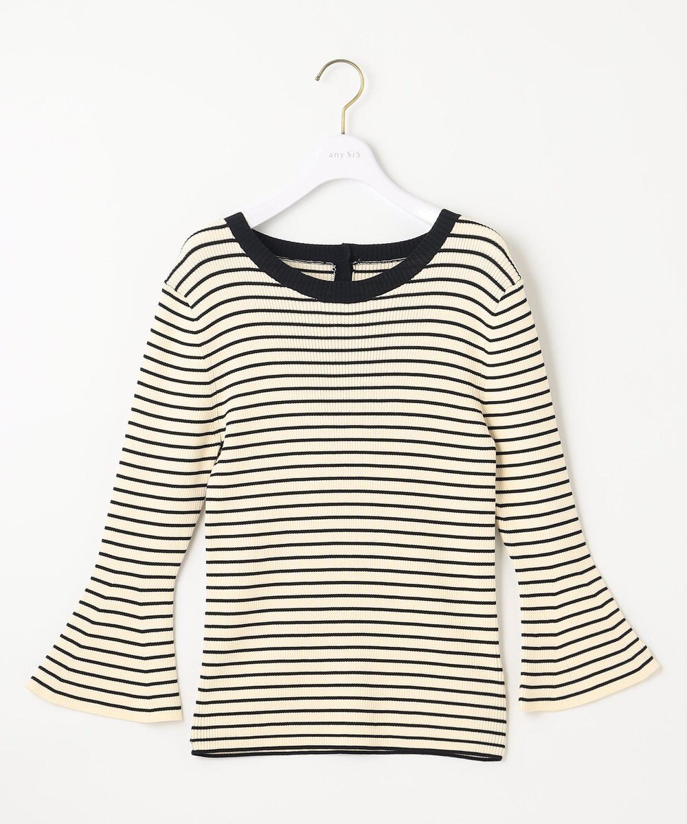 ANY SIS 【洗える】フレアースリーブ ニット 