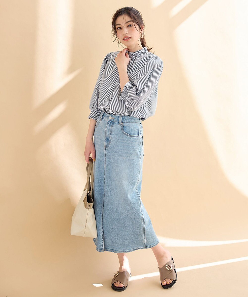 ANY L 【接触冷感/UVカット/抗菌防臭/速乾】エニイファンクション シャーリングブラウス 