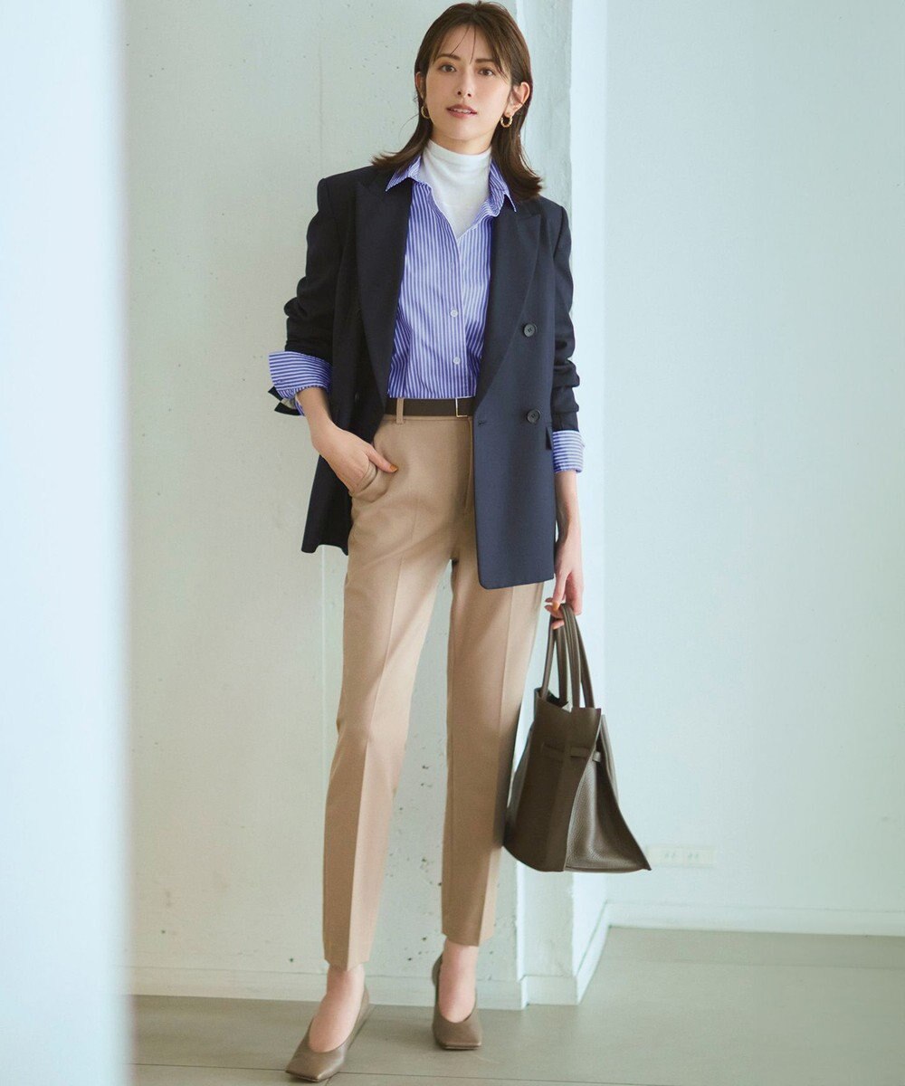 23区 S 【CLASSY.掲載/洗える】スムージーコットン タートルネック ニット 