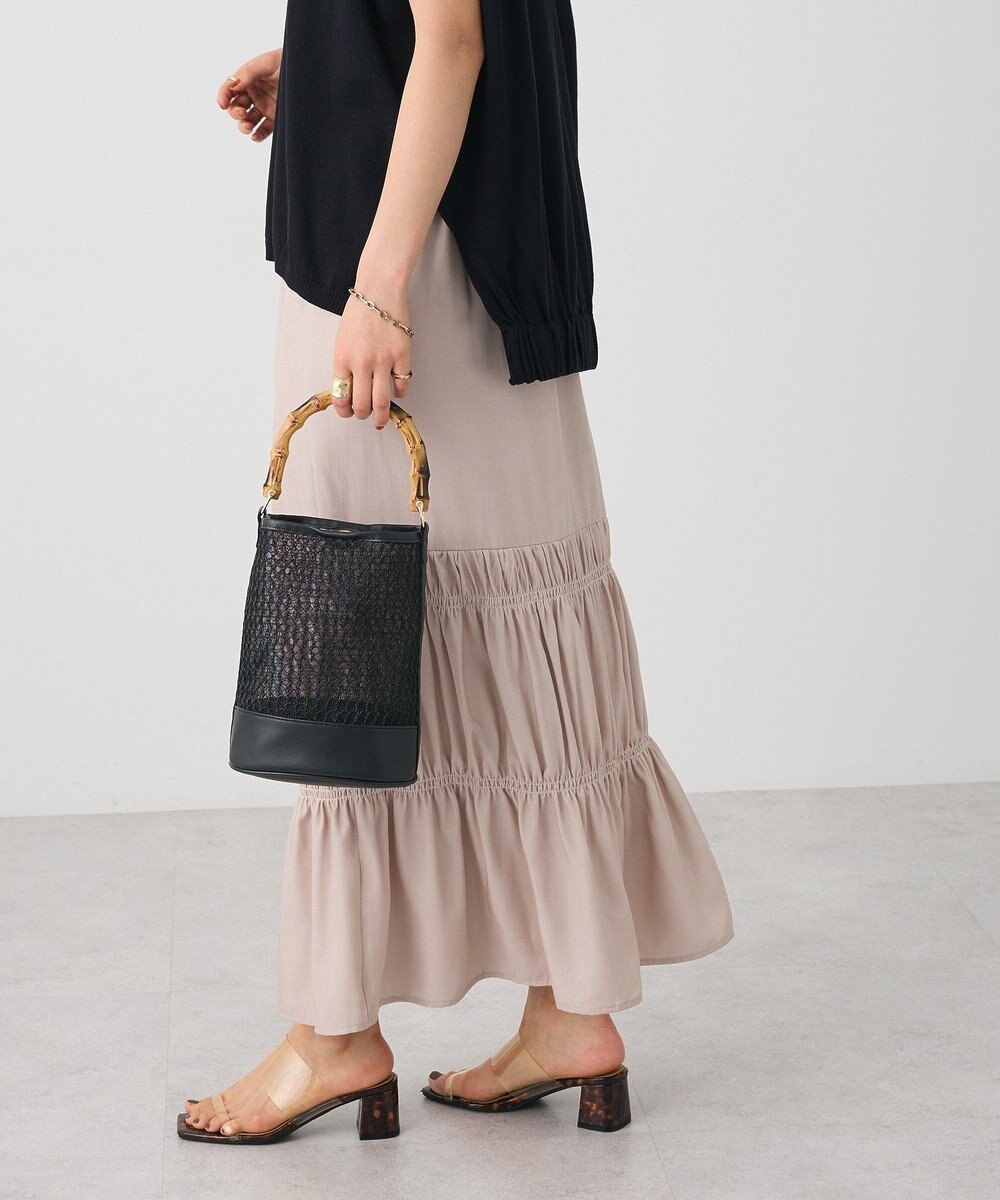 CRAFT STANDARD BOUTIQUE シャーリングティアードIラインスカート 