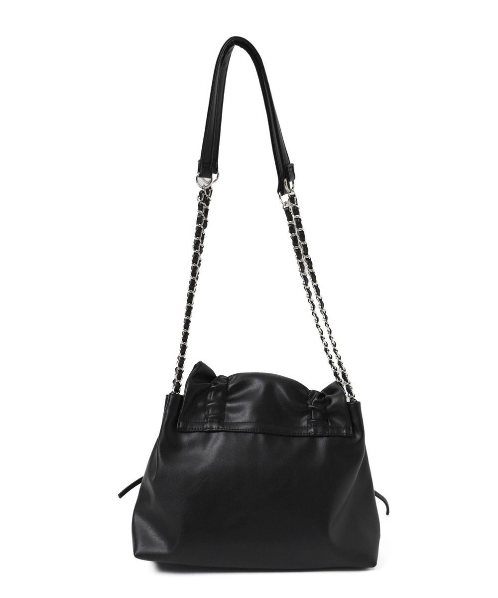 WEGO ギャザーリボンフラップバッグ 