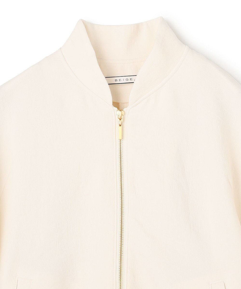 BEIGE， 【洗える】POMONA / ゴールドジップライトブルゾン 