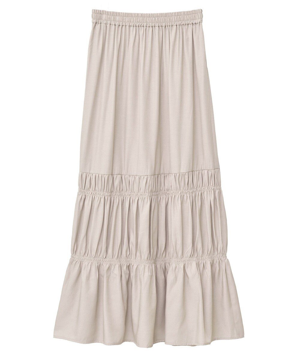 CRAFT STANDARD BOUTIQUE シャーリングティアードIラインスカート 