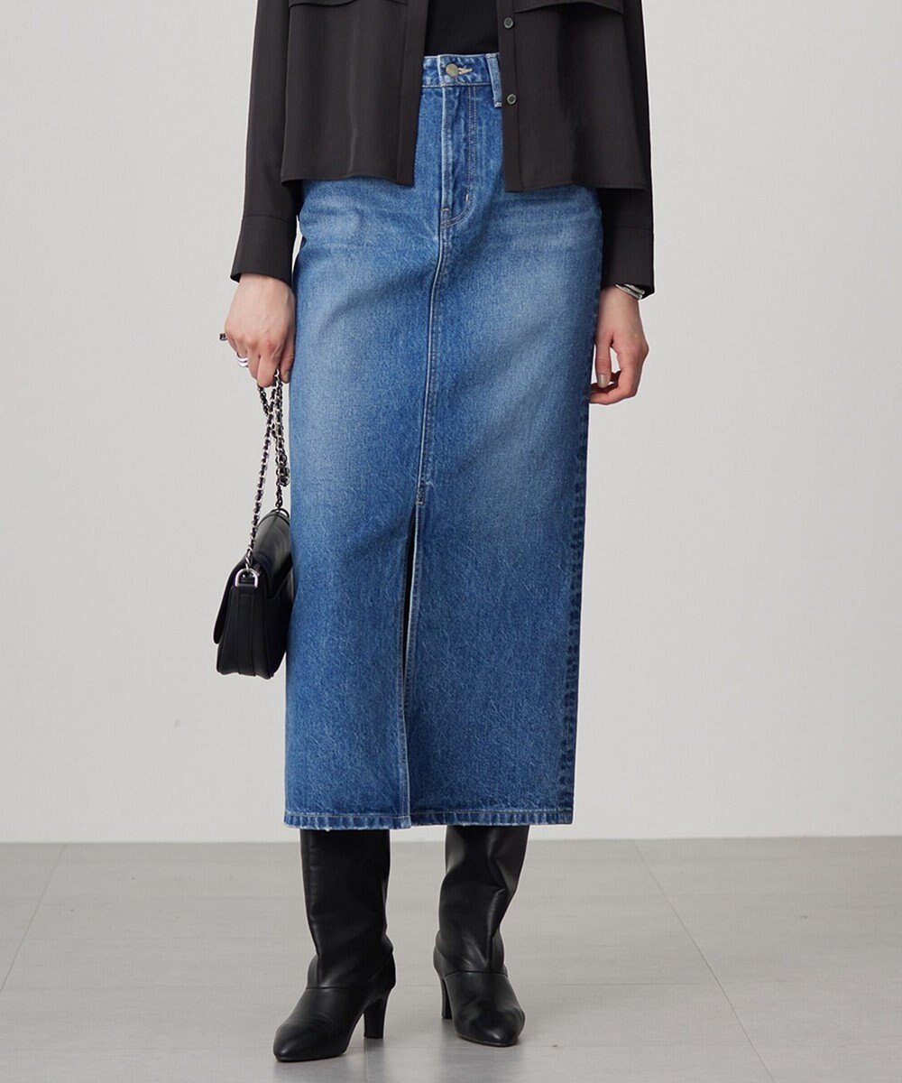 ICB 【洗える】ウォーターリサイクルデニム スカート 