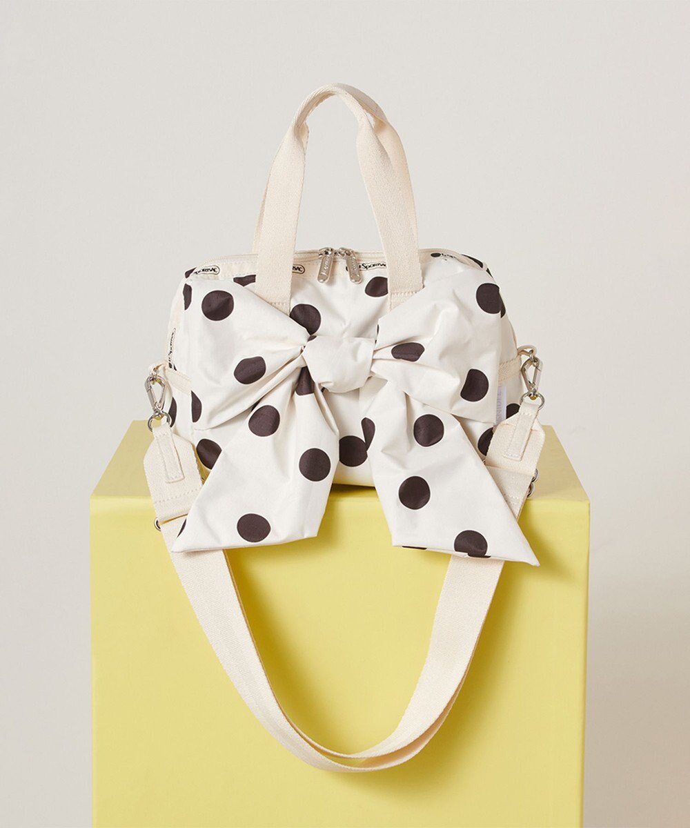 LeSportsac LG BOW SM SATCHEL/ノワールポルカドットスナイデル 