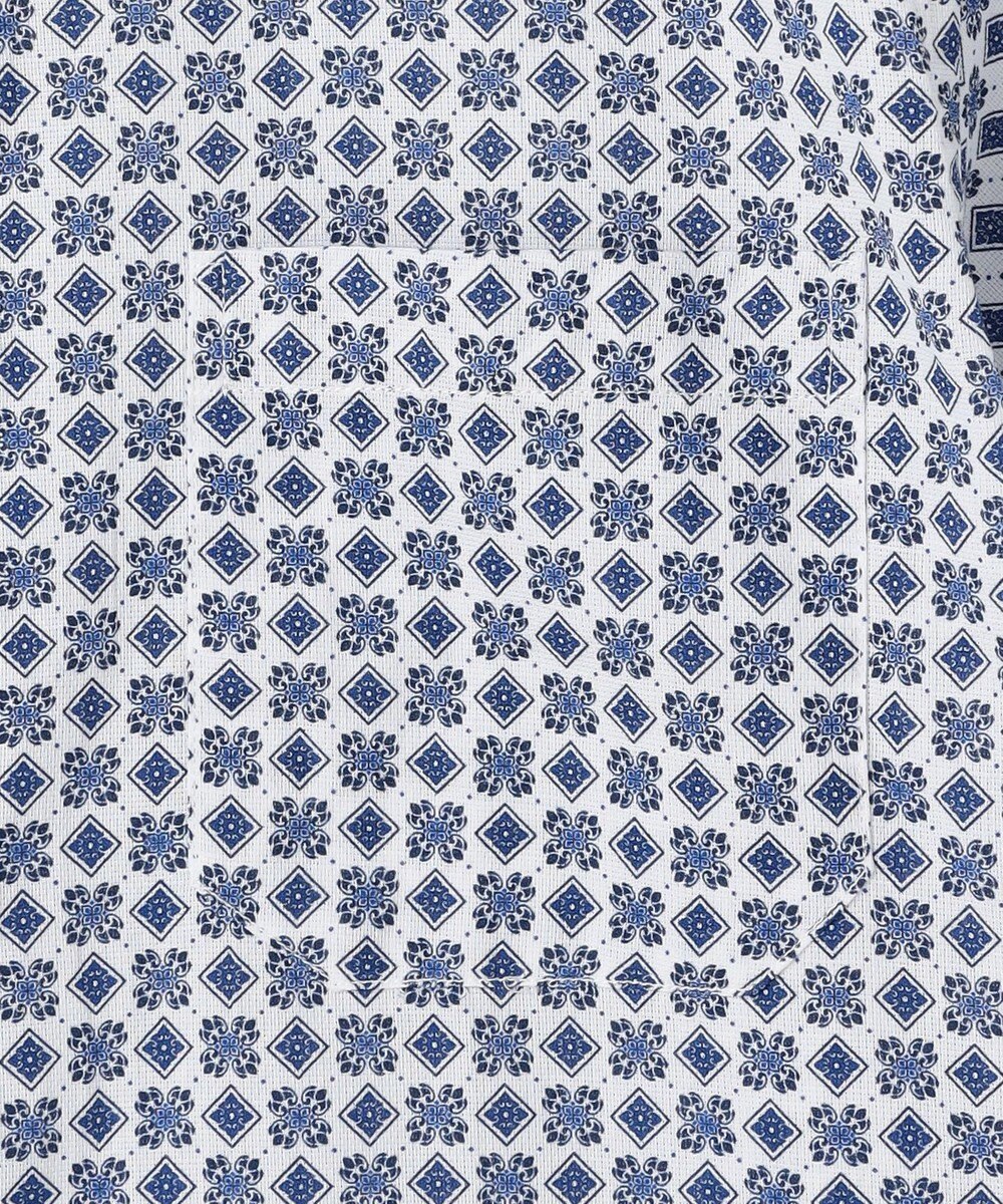 JOSEPH ABBOUD 【キングサイズ・綿100％・JAPANファブリック】パナマボイルプリント 半袖シャツ 