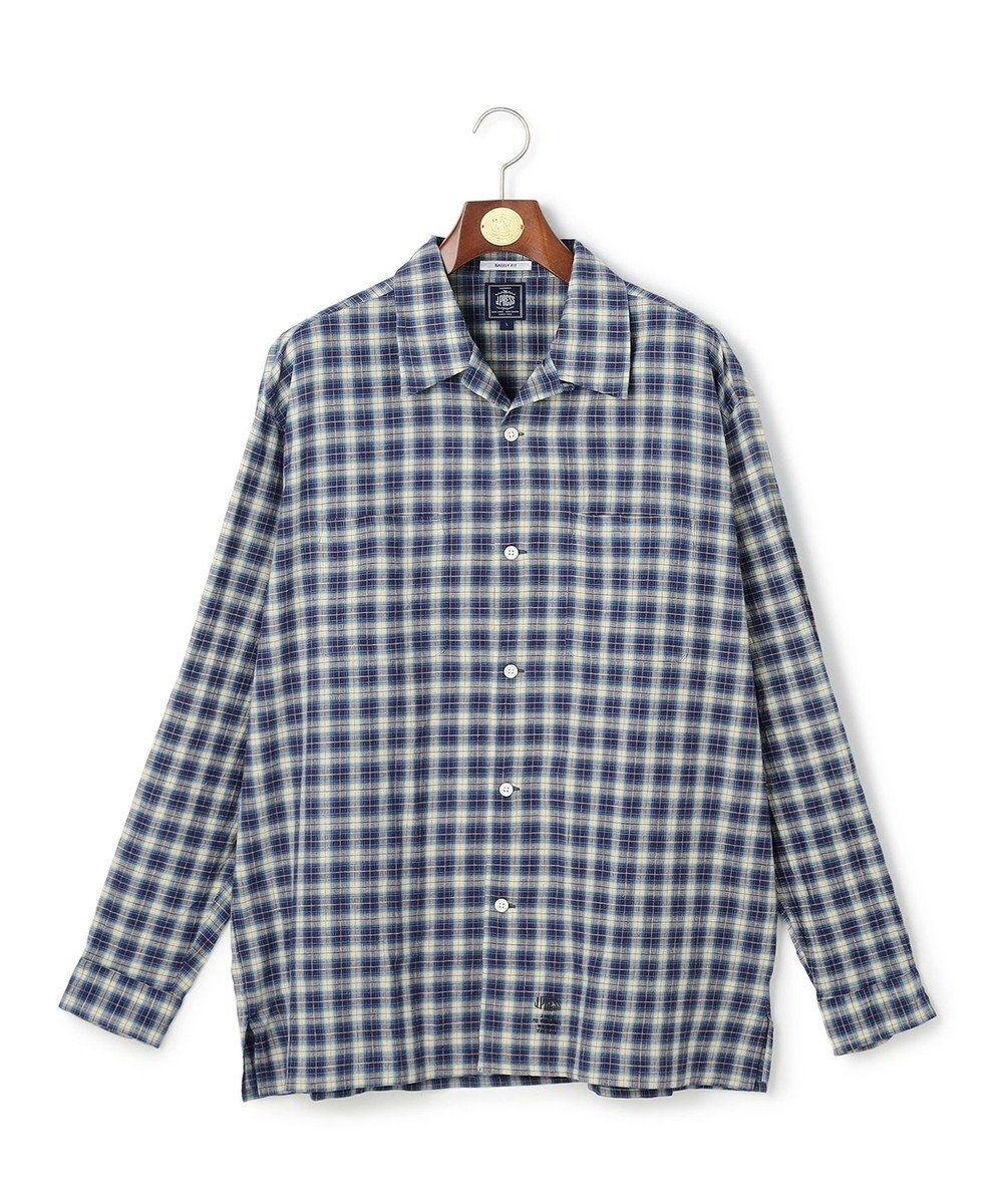 J.PRESS MEN 【J.PRESS ORIGINALS】【UNISEX】Indian Madras Open Shirts / Baggy-Fit 