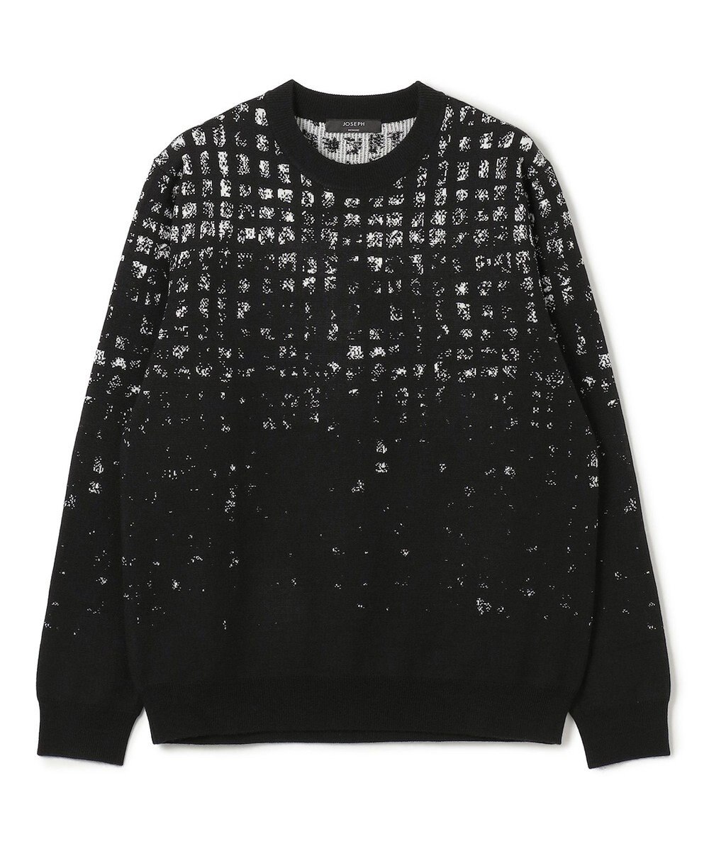 JOSEPH HOMME ドローイングブレイドジャガード　クルーネック長袖ニット 