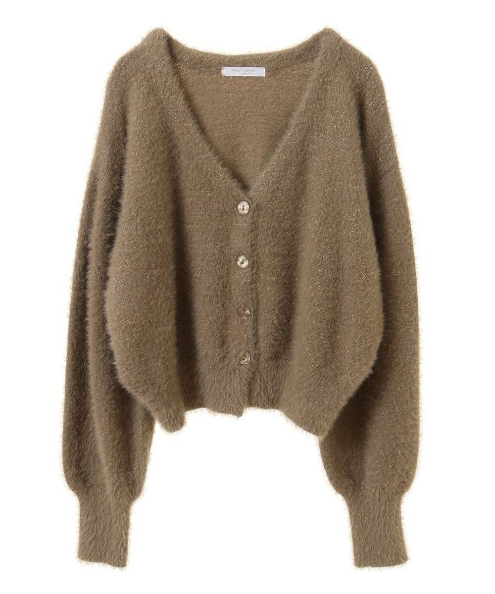 Green Parks ラメシャギーニットカーディガン 