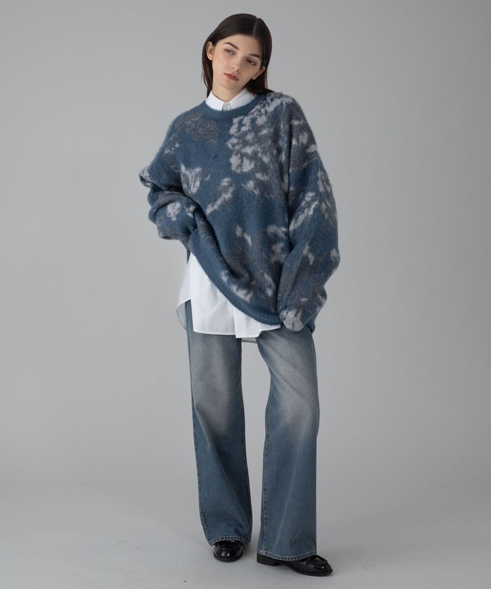 WEGO 【ユニセックス着用ITEM/MLサイズ展開】ファジーパターンプルオーバー 