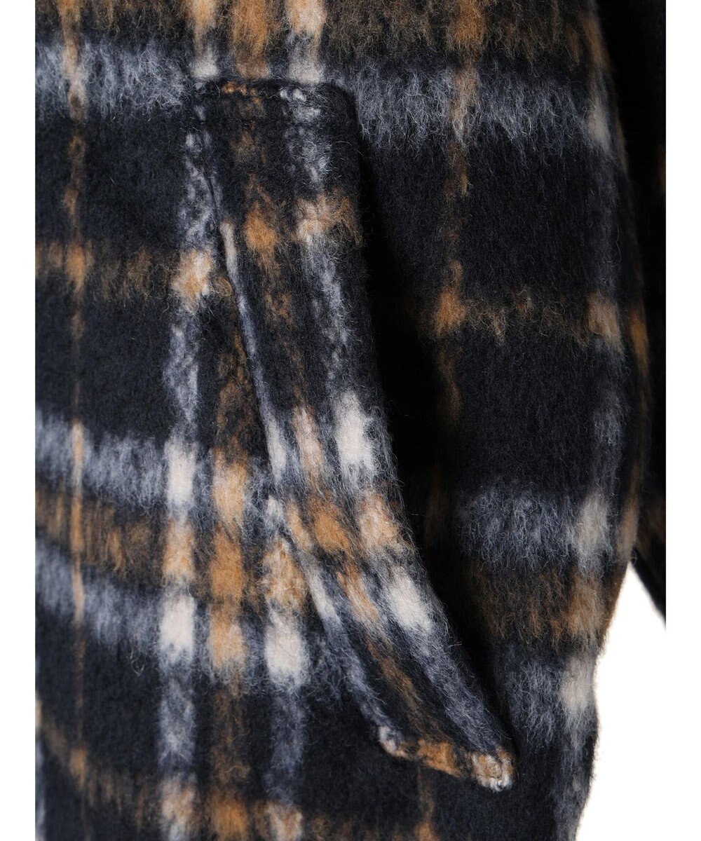 AMERICAN HOLIC チェックコクーンミディコート 