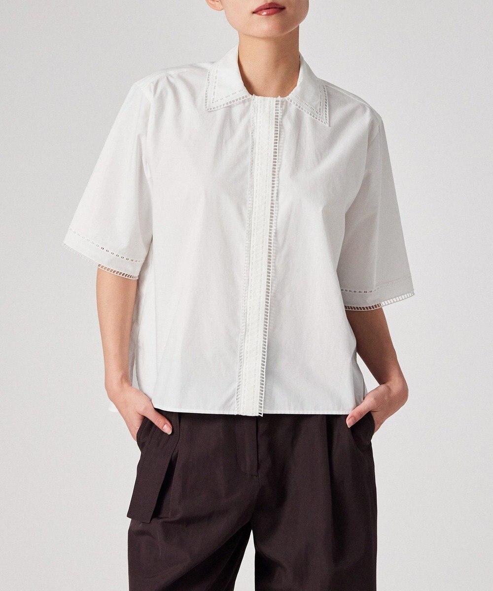 Paul Smith エンブロイダリー 半袖ブラウス 