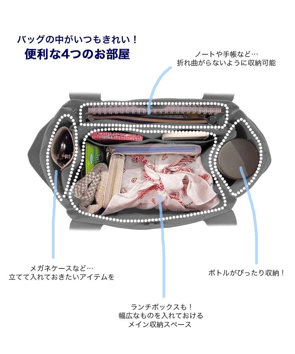 ROOTOTE 3670【仕切り+自立】LT.デリ.パルーティ.クリア-A 