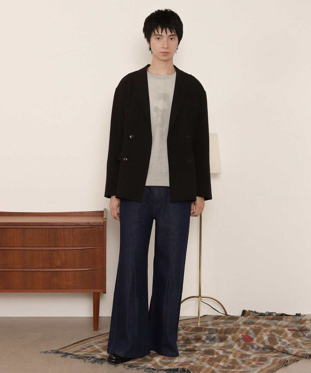 WEGO センタータックバギーフレアデニム 