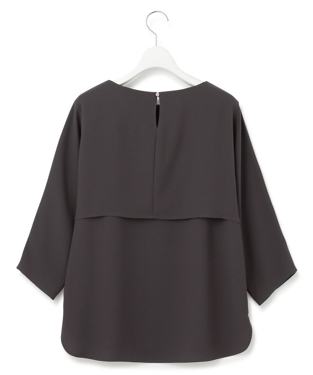 23区 L 【洗える】ストレッチジョーゼット ケープデザイン カットソー 