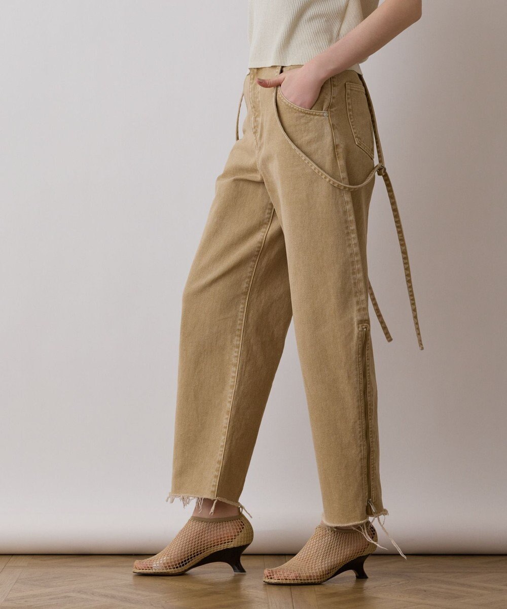 GRACE CONTINENTAL サス付zipデニムパンツ 