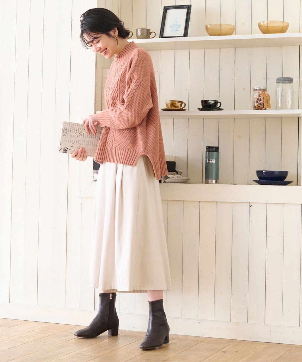 ANY L 【洗濯機可・ウエストゴム】サンディングピーチ スカーチョ 