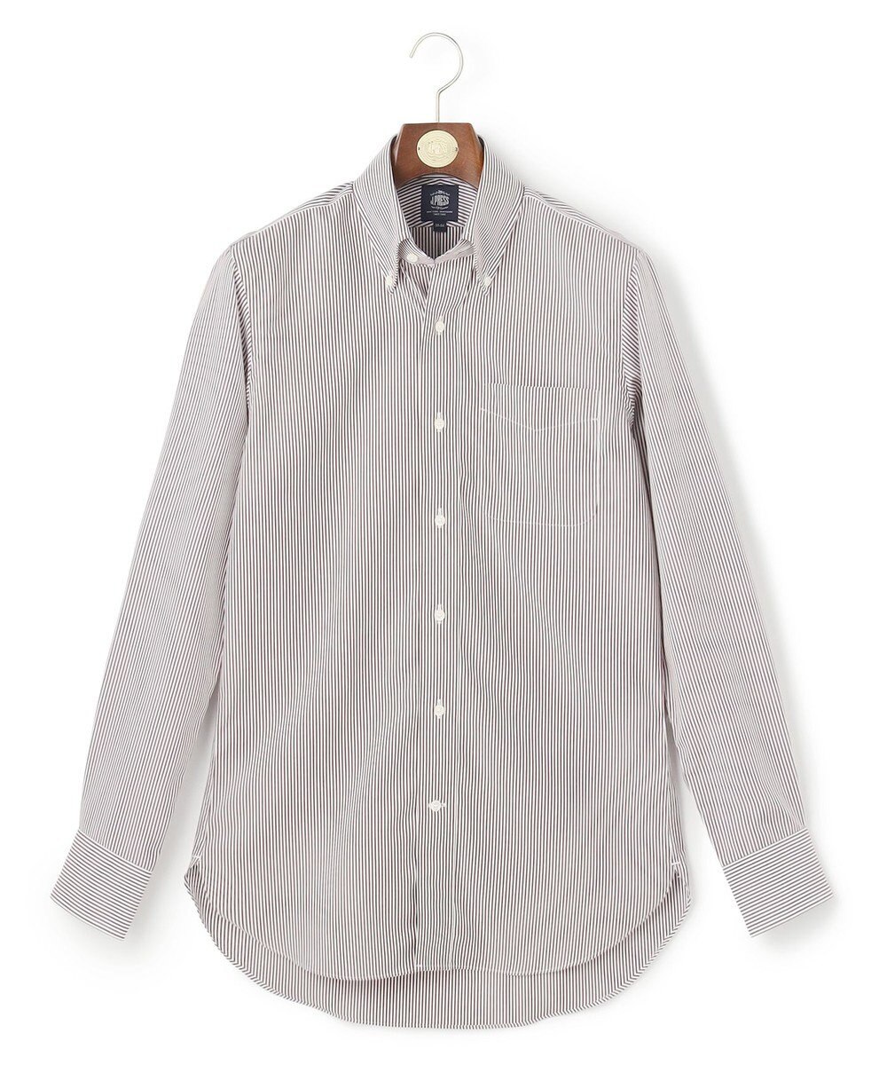 J.PRESS MEN 【PREMIUM PLEATS / 形態安定】ロンドンストライプ ドレスシャツ / B.D. 