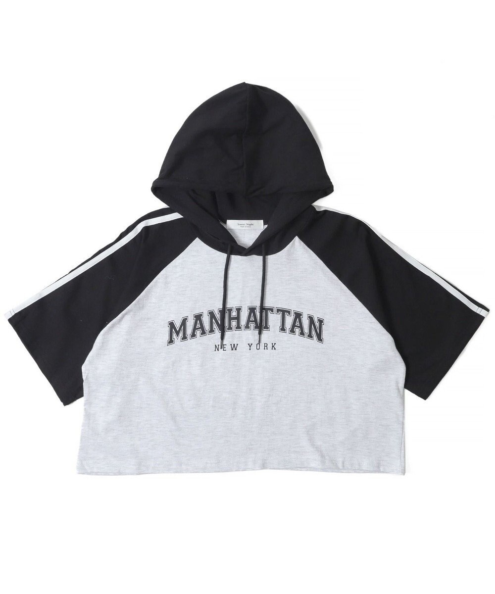 WEGO フーデッドラグランT 