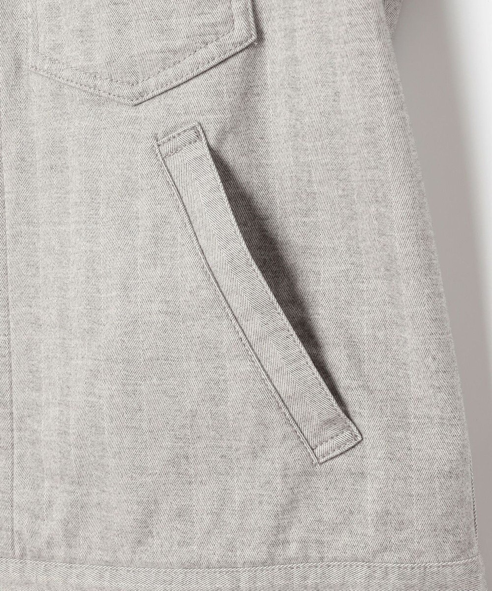 JOSEPH ABBOUD 【イタリア素材/ストレッチ】ヘリンボンモールスキンワーク ジャケット 