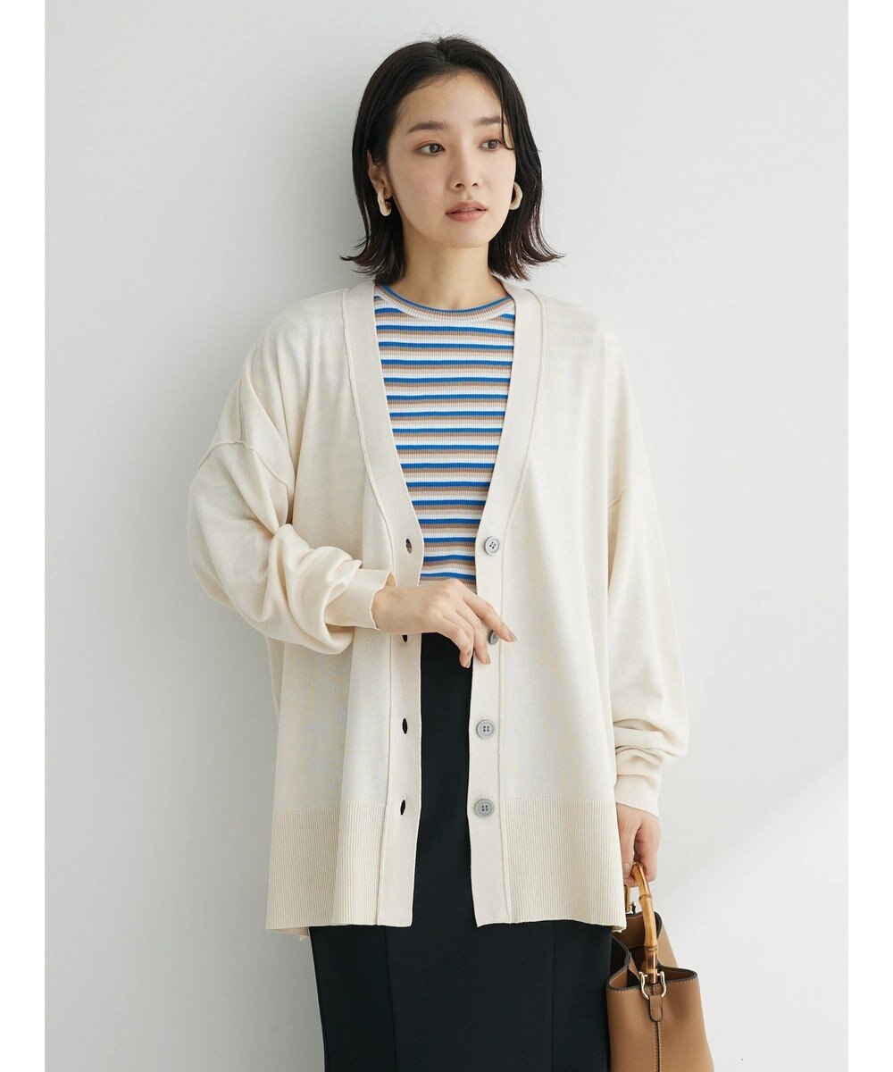 Green Parks 洗える　ミドル丈カーディガン 