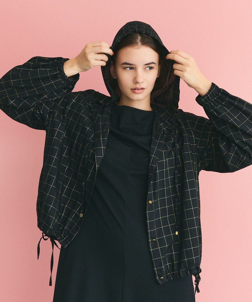 GRACE CONTINENTAL ラメチェックフーディー 