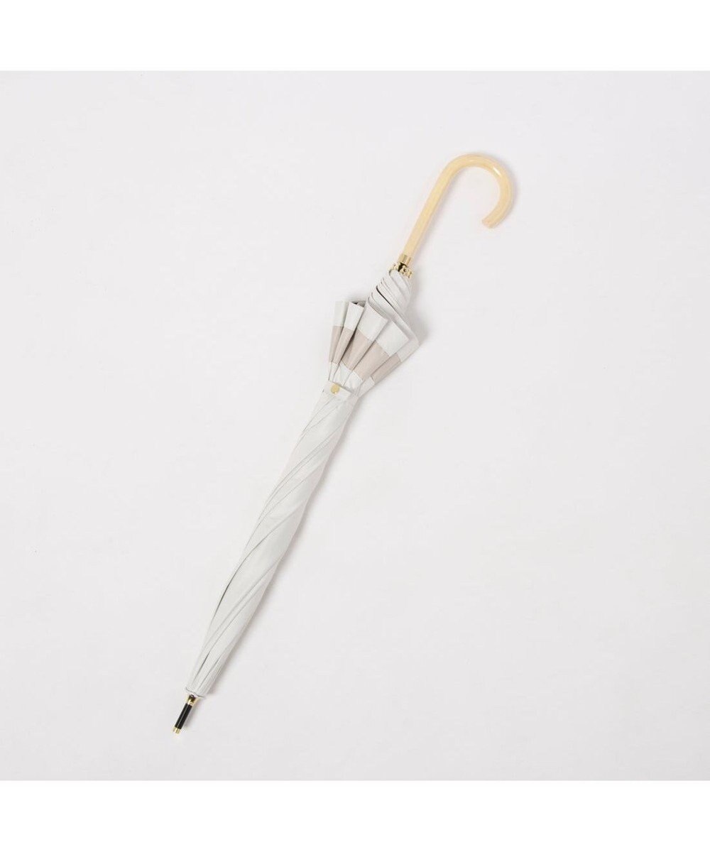 UNBILLION カシュネ cachenez / 【晴雨兼用】【日傘】UV カット率99％以上 PU切り継ぎボーダーバルーンショートパラソル 